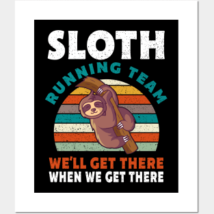 Sloth Running Team Gift Posters and Art